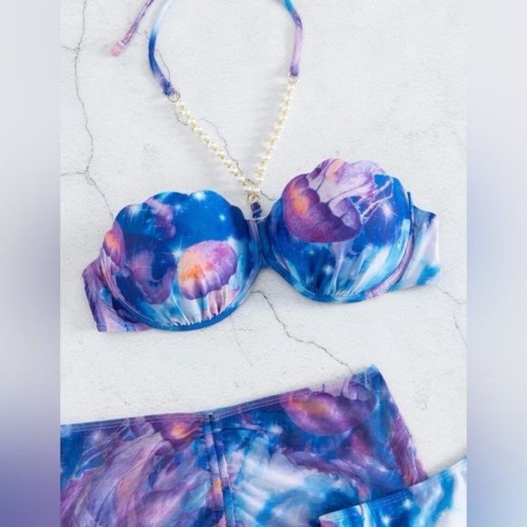 Hot Pink Drawstring Plunging One Piece Swimsuit - Picture 4 of 6